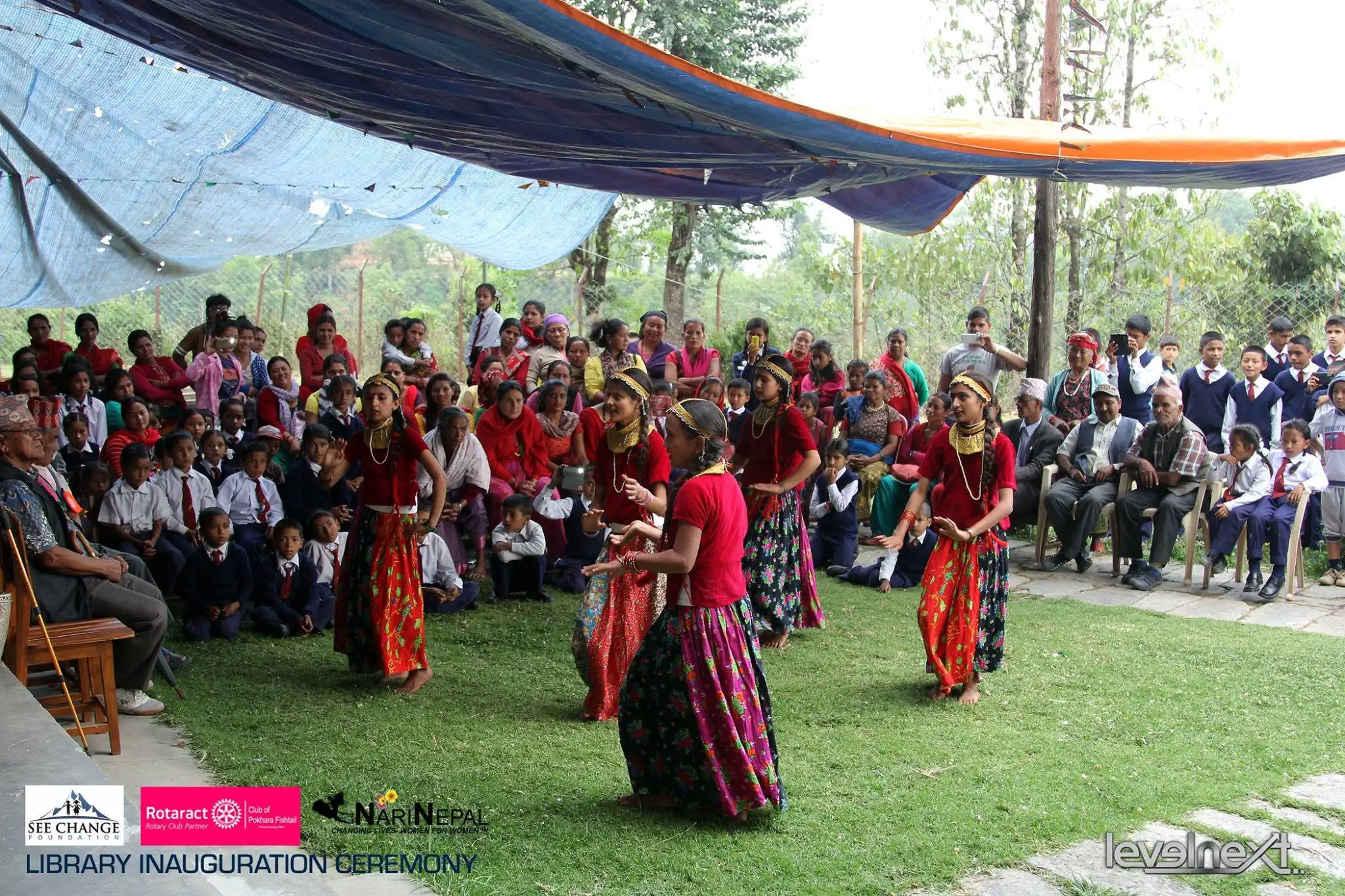 People taking part in cultural exchange